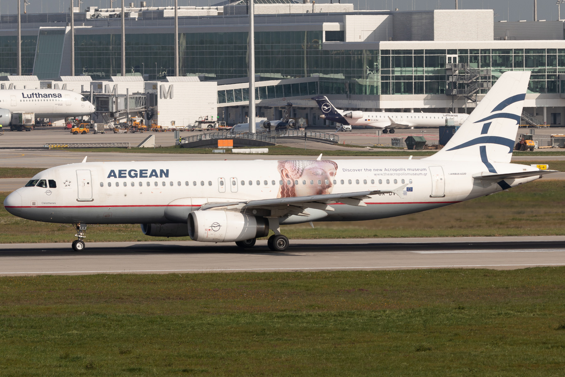 Aegean A320 (Acropolis Museum Sticker)